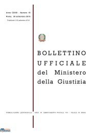 BOLLETTINO U F F I C I A L E del Ministero della Giustizia