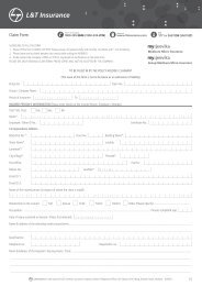 Claim Form - L&T Insurance