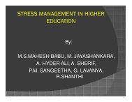 STRESS MANAGEMENT IN HIGHER EDUCATION