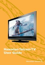 Hawaiian Telcom TV User Guide