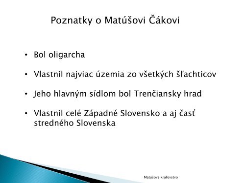 Matúšove kráľovstvo - ZŠ Strání