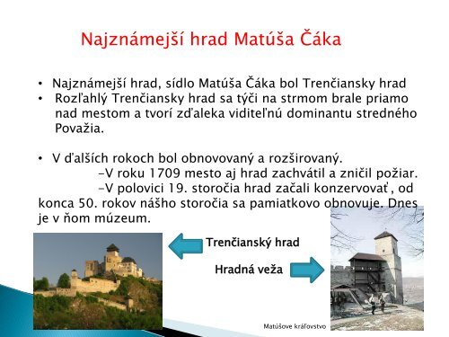 Matúšove kráľovstvo - ZŠ Strání