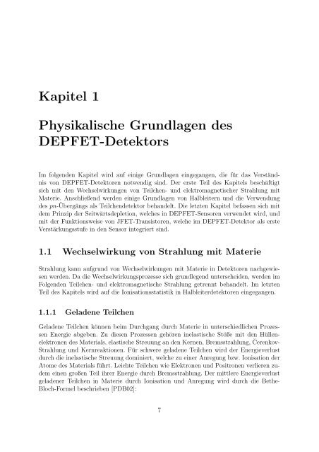 Bildgebung mit DEPFET - Prof. Dr. Norbert Wermes - UniversitÃ¤t Bonn