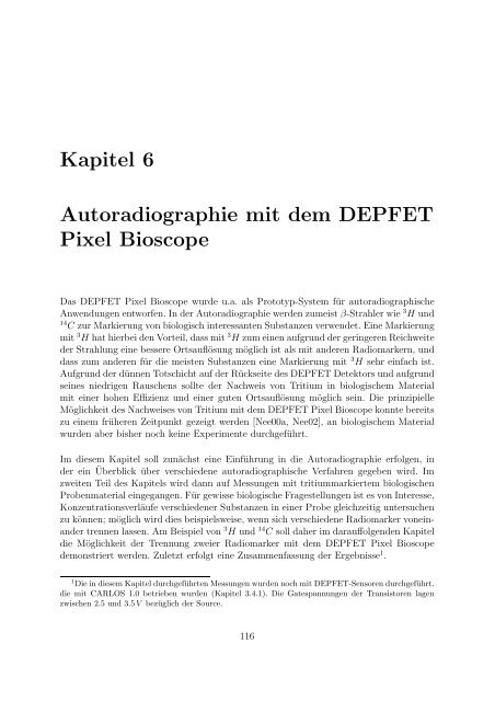 Bildgebung mit DEPFET - Prof. Dr. Norbert Wermes - UniversitÃ¤t Bonn