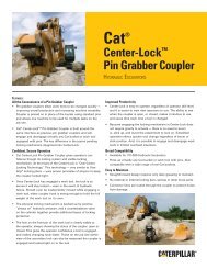 Cat Center-Lock Pin Grabber Coupler