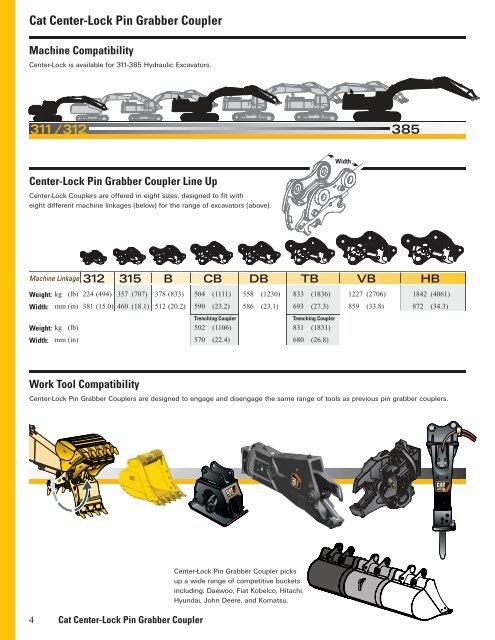 Cat Center-Lock Pin Grabber Coupler