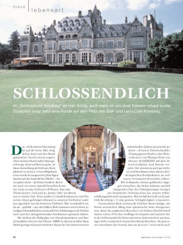 SCHLOSSENDLICH - Schlosshotel Kronberg