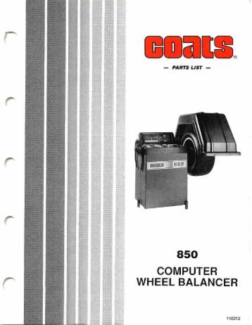 Coats 850 Wheel Balancer - NY Tech Supply