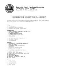 CHECKLIST FOR RESIDENTIAL PLAN REVIEW Buncombe County ...