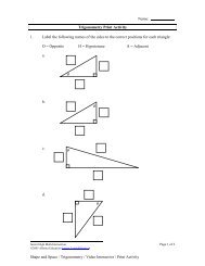 Trigonometry Print Activity - LearnAlberta.ca