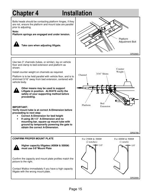 Installation Manual HLF-25, 30, 40, & 50 - Waltco