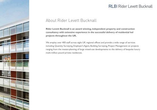 Residential Expertise - Rider Levett Bucknall