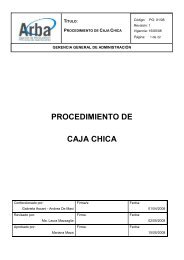 PROCEDIMIENTO DE CAJA CHICA - Arba