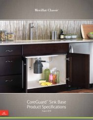 CoreGuardâ¢ Sink Base Product Specifications - Merillat