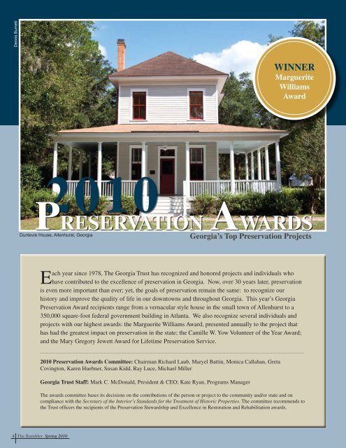 Plus PRESERVATION AWARDS - The Georgia Trust for Historic ...