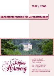 Bankettinfos Veranstaltungen end.pub - Hotel Schloss Hornberg