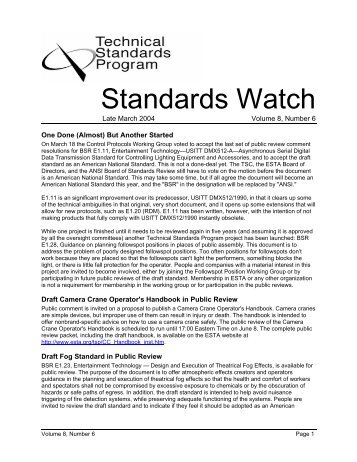 Standards Watch - IATSE Local 16