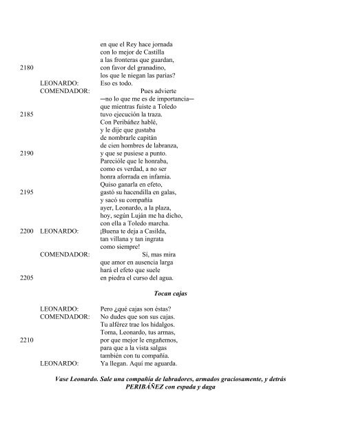 Lope de Vega PERIBÃÃEZ Y EL COMENDADOR DE OCAÃA