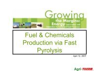 Fuel & Chemicals Production via Fast Pyrolysis