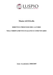 Master di II livello - degli studi per l'innovazione e le organizzazioni ...