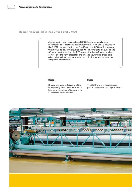 Machines for the production of paper machine clothing - Schlatter