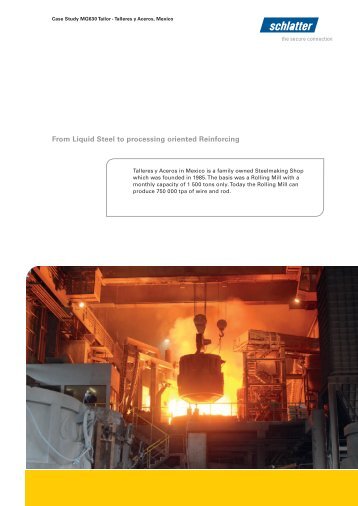 From Liquid Steel to processing oriented Reinforcing - Schlatter
