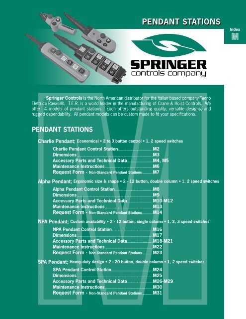 Catalog 2008 Sec M Pendant Stations - Springer Controls