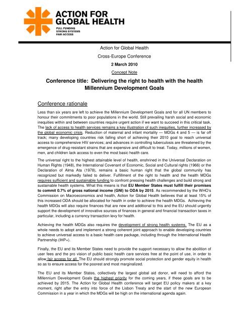 conference concept note European Public Health Alliance