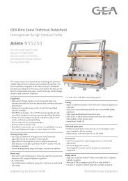 GEA Niro Soavi Ariete NS5250 Tech Sheets ENG Rev05 2012