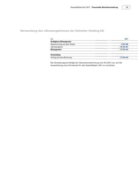 Geschäftsbericht 2011 - Schlatter