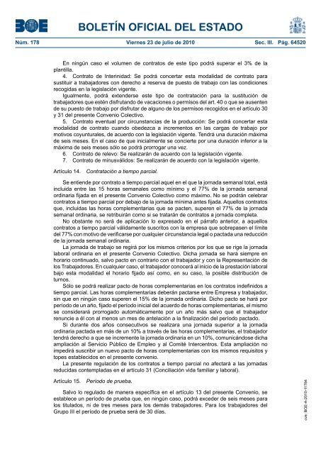 DisposiciÃ³n 11794 del BOE nÃºm. 178 de 2010 - Sindicato Nacional ...