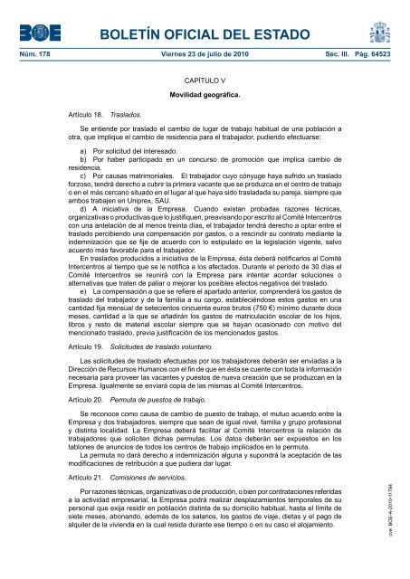 DisposiciÃ³n 11794 del BOE nÃºm. 178 de 2010 - Sindicato Nacional ...