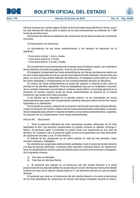 DisposiciÃ³n 11794 del BOE nÃºm. 178 de 2010 - Sindicato Nacional ...