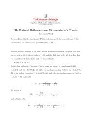 The Centroid, Orthocenter, and Circumcenter of a Triangle