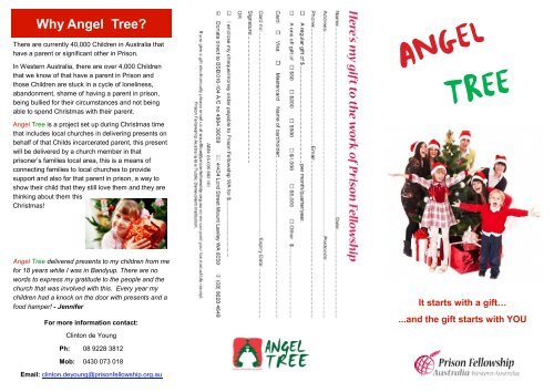 Why Angel Tree? - Prison Fellowship Australia