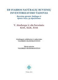 V. Atodangų ir olų buveinės