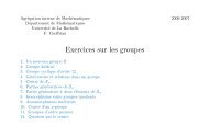 Exercices sur les groupes - UniversitÃƒÂ© de La Rochelle