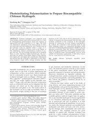 Photoinitiating polymerization to prepare biocompatible chitosan ...
