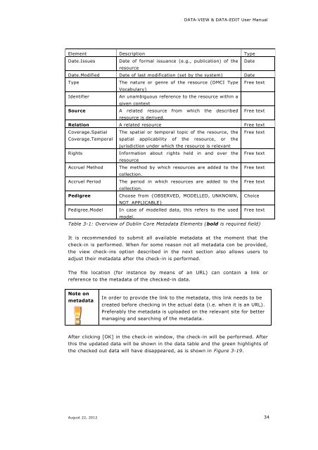 User Manual DATA-VIEW DATA-EDIT 1.0 - ETIS plus