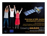 Overview of GSA market development activities - European GNSS ...