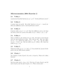 Microeconomics 2004 Exercise 2