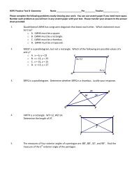 Geometry EOC Practice Test B - SWIFT Classroom