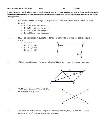 Geometry EOC Practice Test B - SWIFT Classroom