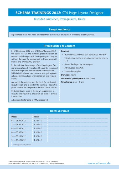 ST4 Page Layout Designer - SCHEMA GmbH