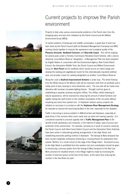 Milford-on-Sea Village Design Statement - New Forest District Council