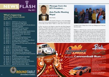 May 2011 Newsflash - Round Table International