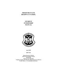 Student Internship Manual - State Highway Patrol