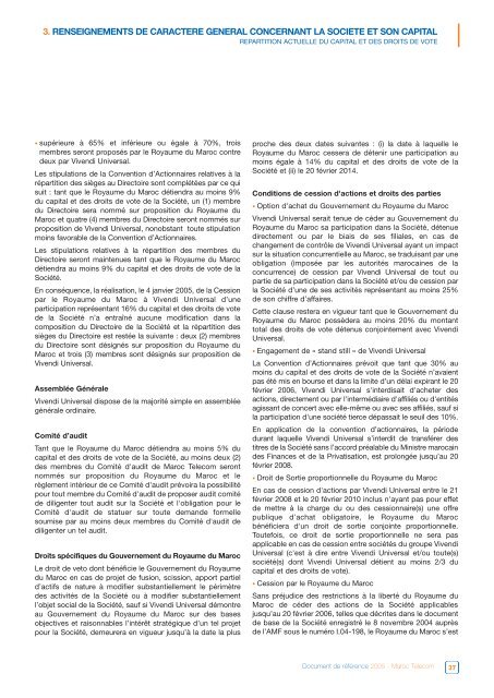 Document de RÃƒÂ©fÃƒÂ©rence 2005 (AMF) (FR) - Maroc Telecom