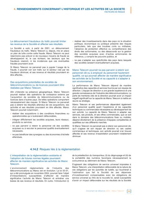 Document de RÃƒÂ©fÃƒÂ©rence 2005 (AMF) (FR) - Maroc Telecom