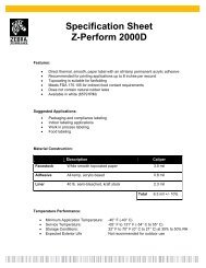 Specification Sheet Z-Perform 2000D - Mobile ID Solutions